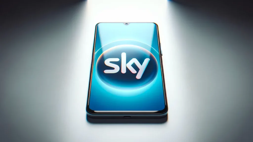smartphone con logo SKY sopra, ad indicare la nuova offerta "Sky Mobile"